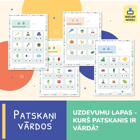 Darba lapas. Kurš no patskaņiem ir vārdā?