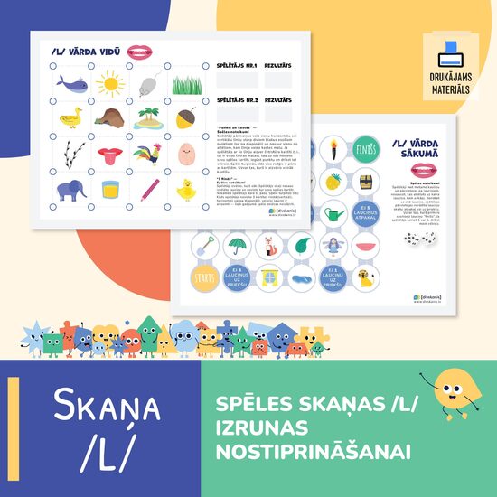Spēles skaņas "L" izrunas nostiprināšanai