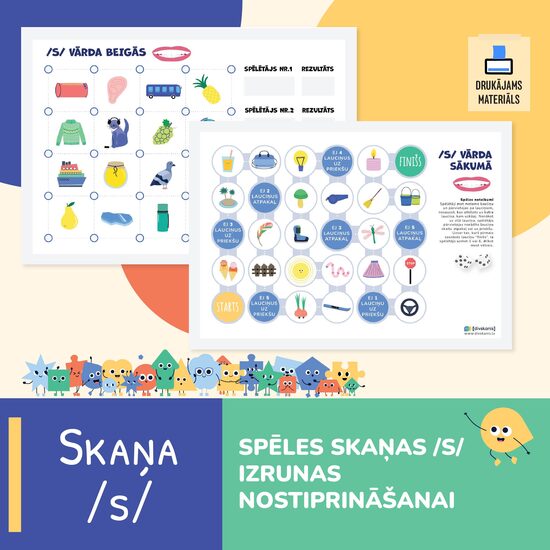 Spēles skaņas "S" izrunas nostiprināšanai