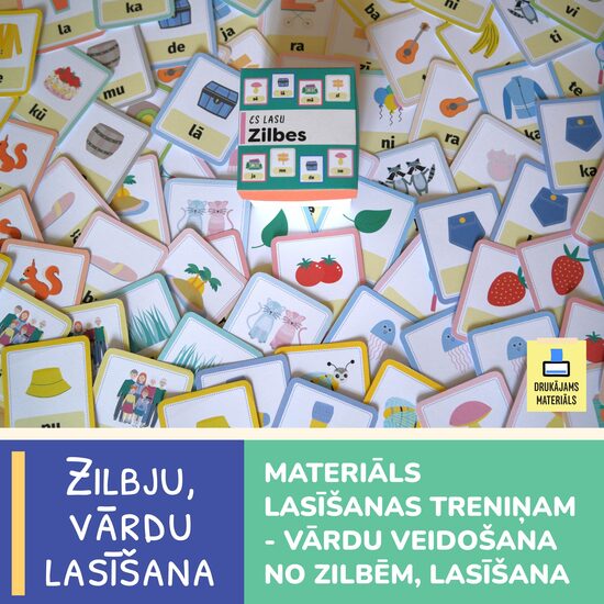 Vārdu veidošana no zilbēm, lasīšana