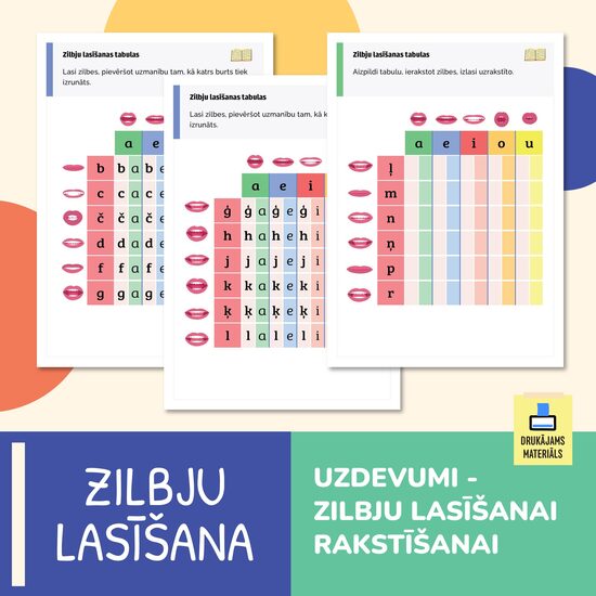 Zilbju lasīšana, rakstīšana