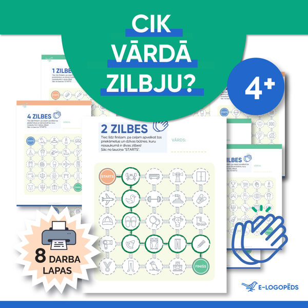 Cik zilbju vārdā? Savieno attēlus.